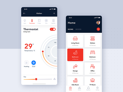 适用于 iphoneX 的智能家居移动 UI 模板(Smart Home mobile UI template for iphoneX)