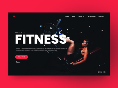 健身房网页登陆页面设计(Gym Web Landing page design)