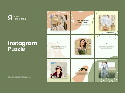 Instagram 拼图模板(Instagram puzzle template)