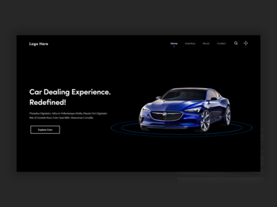 汽车网站登陆页面设计(Car Website Landing Page Design)