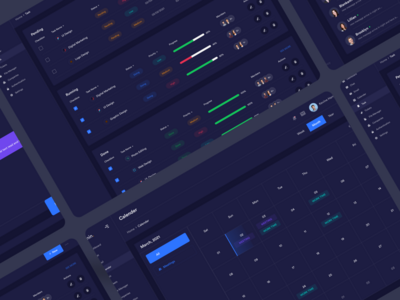 管理面板仪表板 - 深色 (V-4)(Admin Panel Dashboard -Dark (V-4))