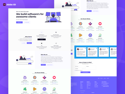 代理商登陆页面 - Adobe XD(Agency Landing Page - Adobe XD)