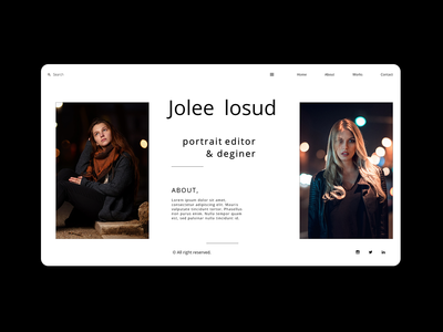 投资组合网页登陆页面 ui(Portfolio Web Landing Page ui)