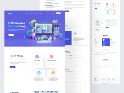 电子商务网站和登陆页面(e commerce website & Landing page)