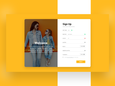 网络注册页面用户界面(Web Signup page UI)