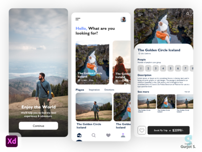 旅行应用程序 UI 套件(Travel App Ui Kits)