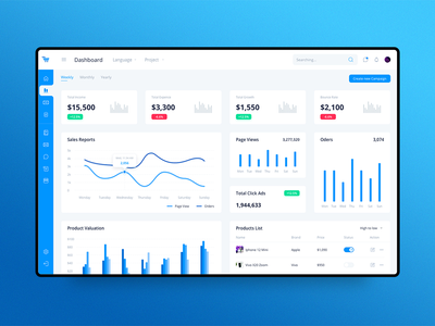 电子商务-仪表板 UI 工具包概念(E-commerce - Dashboard UI Kit concept)