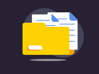 具有平面样式的文件和文件夹图标(File and folder icon with flat style)