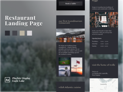 餐厅登陆页面(Restaurant landing page)