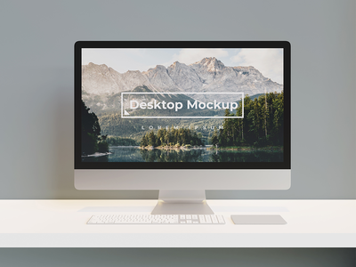 iMac 样机前视图(iMac mockup front view)