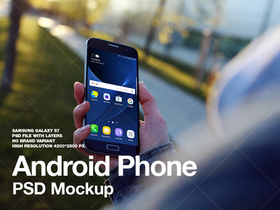 Android手机PSD样机(Android Phone PSD Mockup)