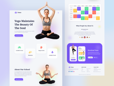 瑜伽登陆页面 Web UI(Yoga Landing Page Web UI)