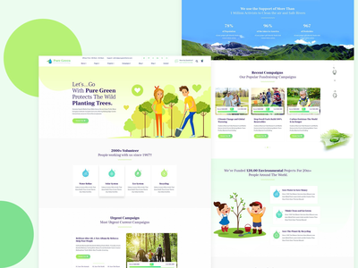 PureGreen - 环境生态学PSD模板(PureGreen - Environmental Ecology PSD Template)