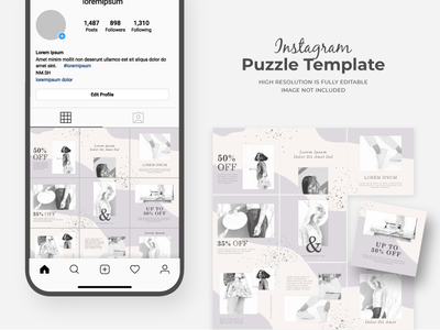 极简主义 Instagram 拼图模板(Minimalist Instagram Puzzle Template)