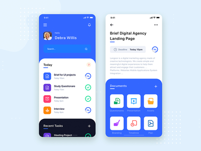 任务管理移动应用程序 UI 工具包模板(Task Management Mobile App UI Kit Template)
