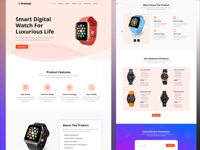 Premat - 产品登陆页面(Premat - Product Landing Page)