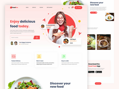 送餐登陆页面(Food Delivery Landing Page)