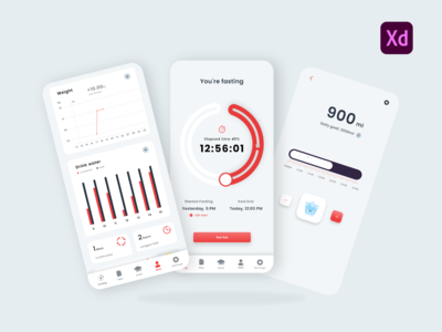 间歇性禁食应用程序用户界面(Intermittent Fasting App UI)