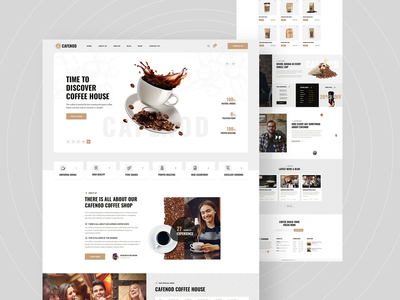 Cafenod - 咖啡馆 PSD 模板(Cafenod - Coffee House PSD Template)