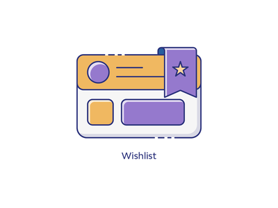 愿望清单图标说明(Wishlist Icon Illustration)