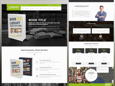 在线图书馆商店 HTML 模板(Online Library  Store HTML Template)