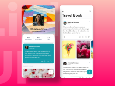 个人资料页。浅暗 UI II(Profile page. Light dark UI II)