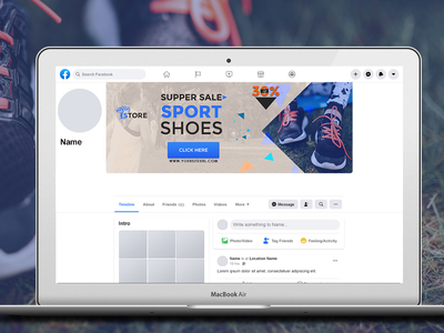 运动鞋脸书封面(sport shoes facebook cover)