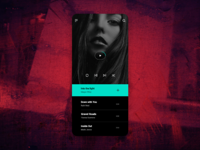 音乐播放器深色界面(Music Player Dark Interface)