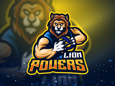 狮子电子竞技吉祥物标志设计矢量(Lion esport mascot logo design vector)