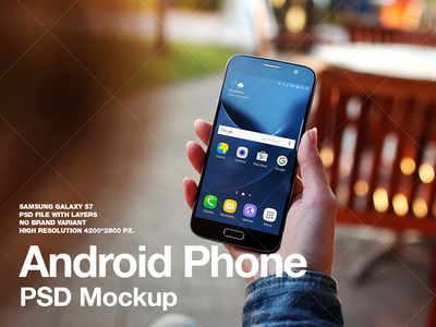 Android手机PSD样机(Android Phone PSD Mockup)
