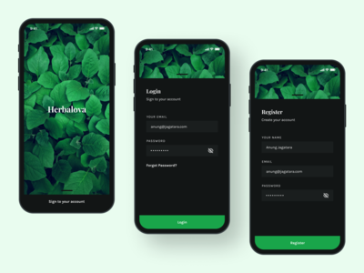 登录和注册移动用户界面(Login & Register Mobile UI)
