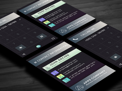 现代企业名片模板(Modern Corporate Business Card Template)