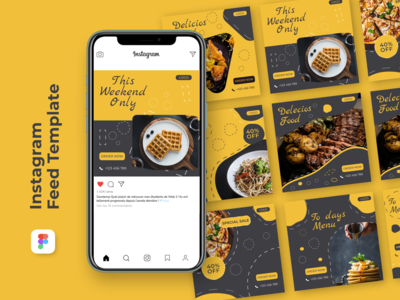 食物 Instagram 帖子模板 - Cenktemp(Food Instagram post template - Cenktemp)