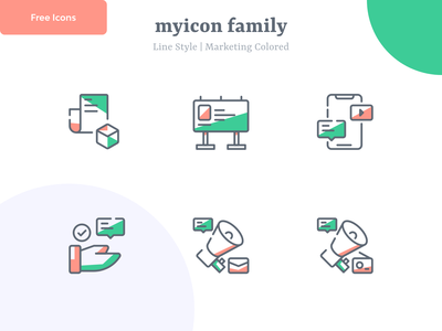 营销图标 v6 |麦康(Marketing Icon v6 | Myicon)