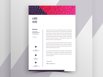 现代信头模板设计(Modern Letterhead Template Design)