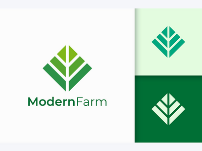 现代农业或农业标志(Modern Farming or Agriculture Logo)