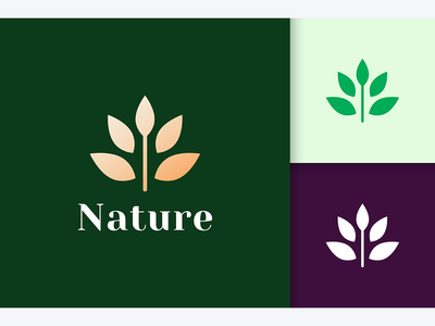 女性和奢华的花卉标志，用于健康和美丽(Flower Logo in Feminine and Luxury For Health and Beauty)