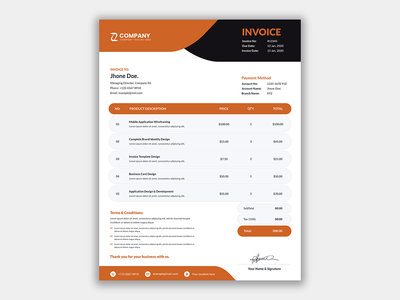 简单的商业发票模板(Simple business invoice template)