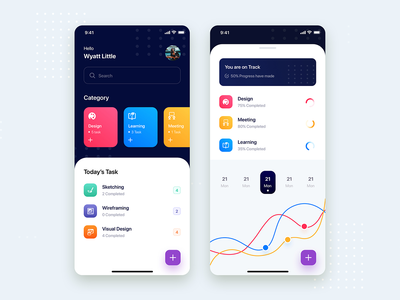 待办事项列表移动应用程序 UI 套件(Todo List Mobile App UI Kit)