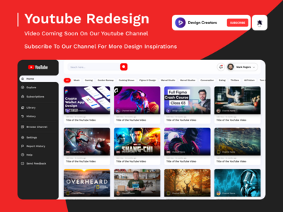 Youtube 重新设计挑战(Youtube Redesign Challenge)