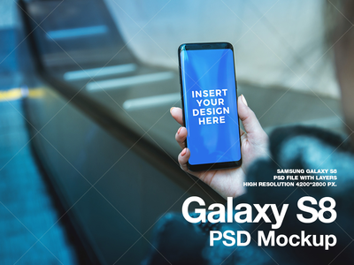 新的 Galaxy S8 PSD 样机高分辨率 PSD 文件(New Galaxy S8 PSD Mockup Hi-Res PSD file)