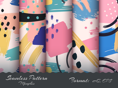 设置孟菲斯无缝模式(Set Memphis Seamless Pattern)