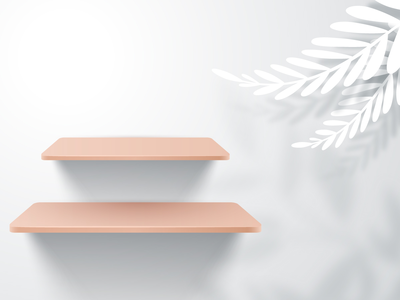 白墙上的架子 - 场景生成器(Shelves on a white wall - scene generator)