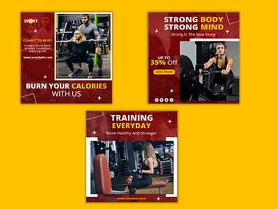 运动和健身房训练 instagram 旋转木马幻灯片帖子/帖子集合(Exercise and gym training instagram carousel slide post/post collection)