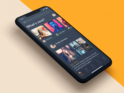 主屏幕-社交移动 UI 概念(Home screen - Social mobile UI concept)