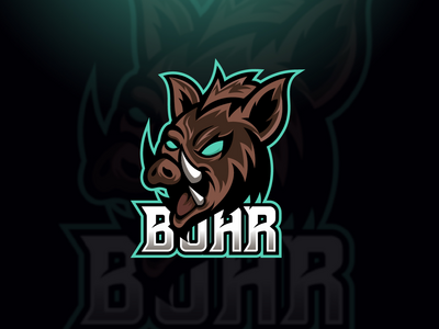野猪电子竞技吉祥物标志(Boar Esport Mascot Logo)