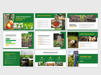 农业项目介绍和农业滑块模板(Agriculture project presentation and farming slider template)