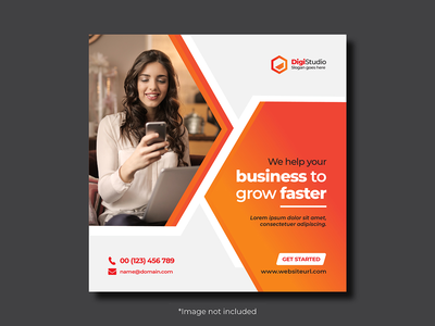 社交媒体在线商务机构网页横幅帖子模板(social media Online business agency web banner post template)