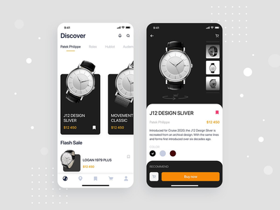 手表店移动应用程序概念(Watch Shop mobile app concept)