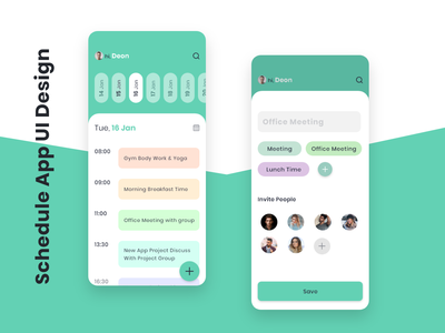 安排应用程序 UI 设计(Schedule App UI Design)